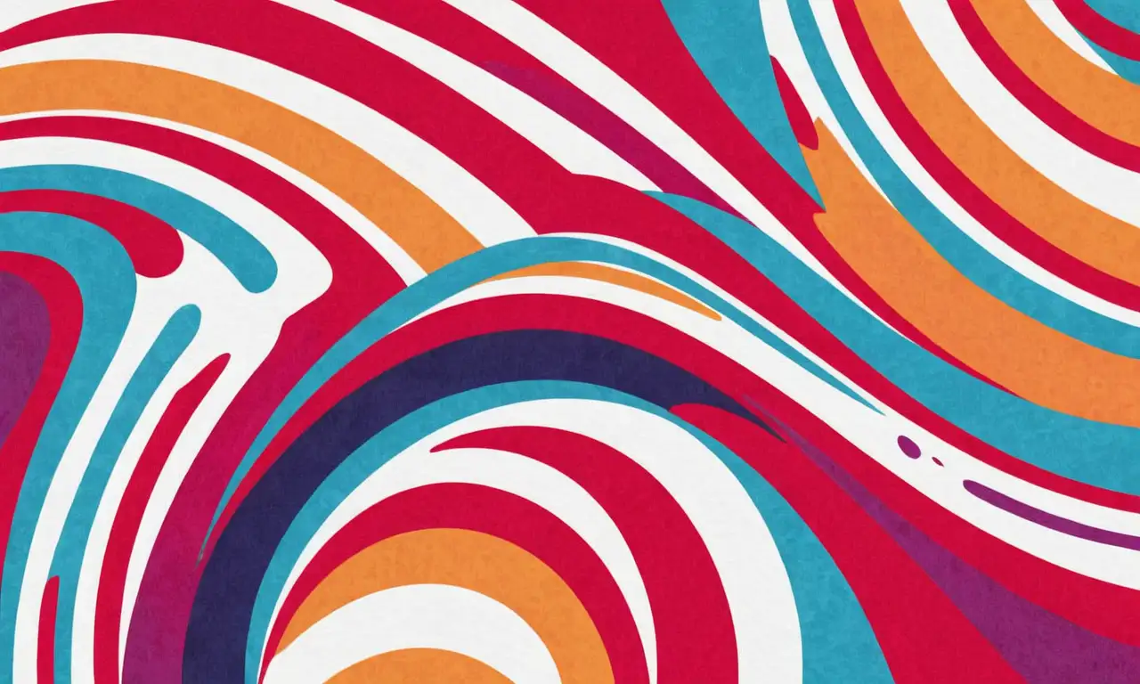 Colores vibrantes y dinámicos crean una composición que evoca emoción y movimiento