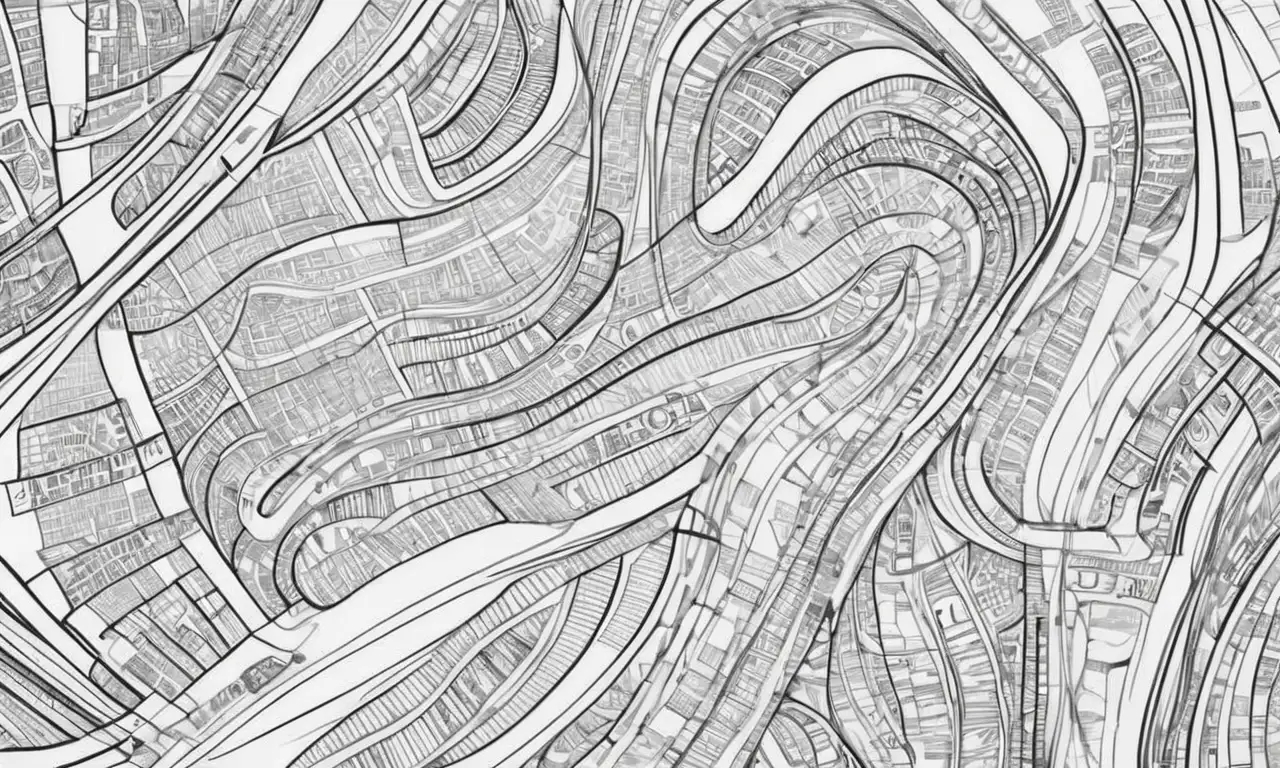 Un diseño artístico que combina líneas, sombras y texturas para representar movimiento y profundidad