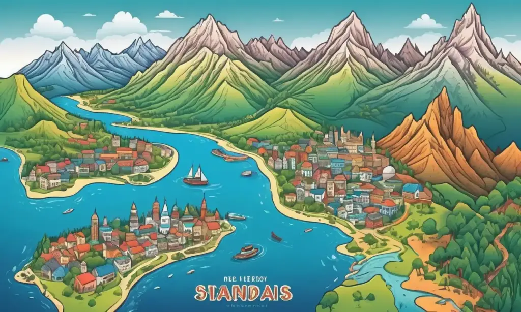 El mapa muestra colores vibrantes