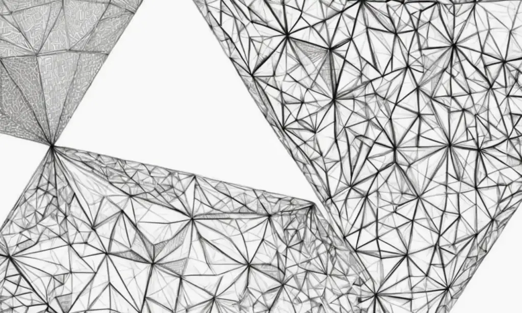 Un triángulo presenta un intrincado juego de líneas