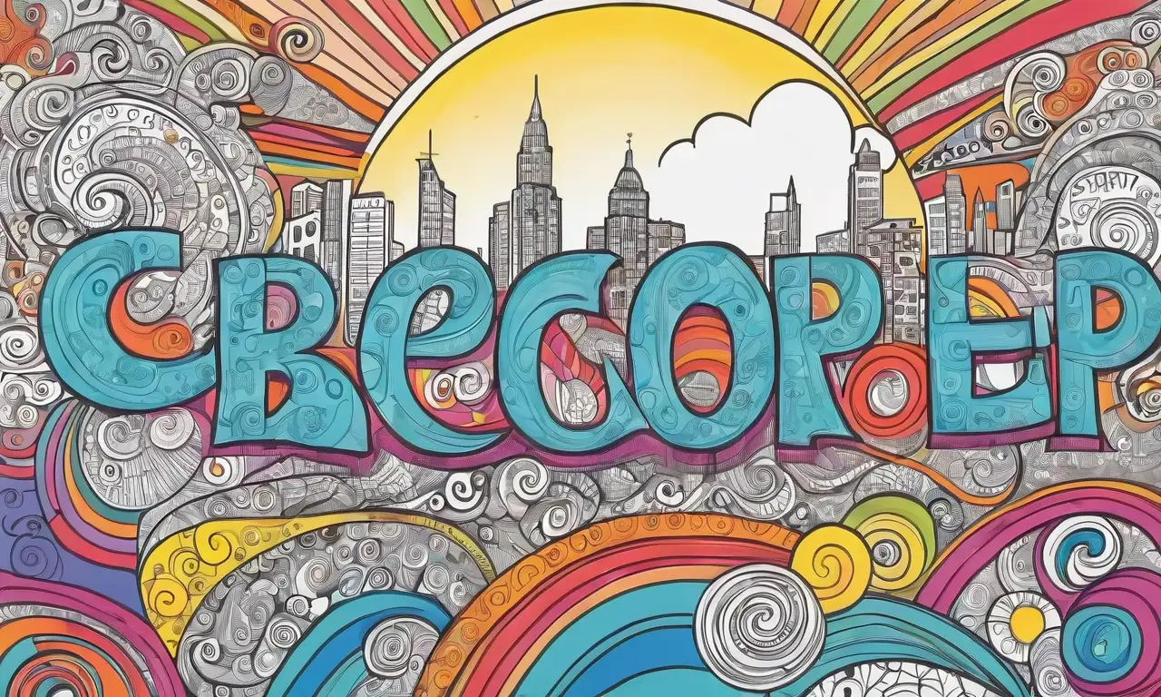 Colores vibrantes y letras caóticas crean una composición que refleja la confusión y la tensión
