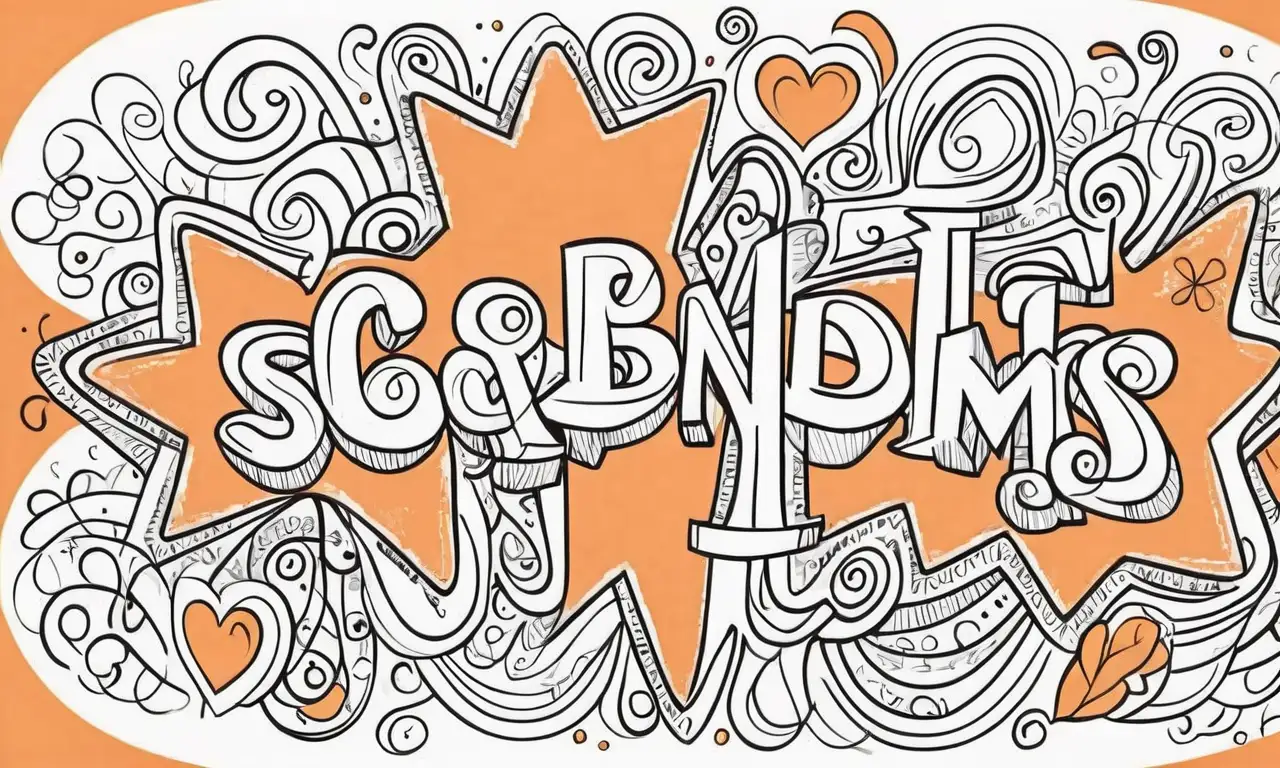 Un diseño vibrante y equilibrado que combina texto, sombras y texturas para crear una composición intrigante