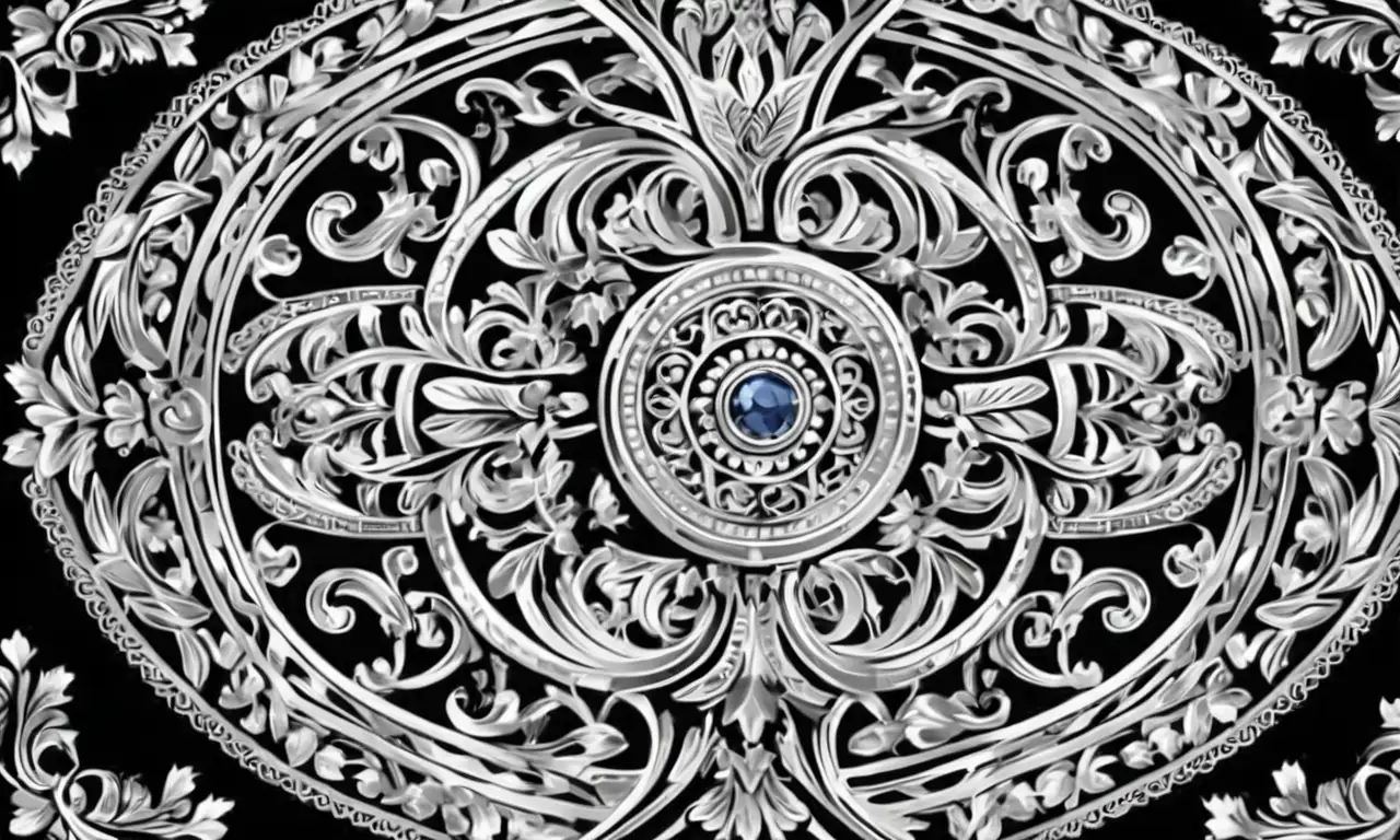 El escudo combina detalles intrincados, colores ricos y texturas que evocan historia y elegancia