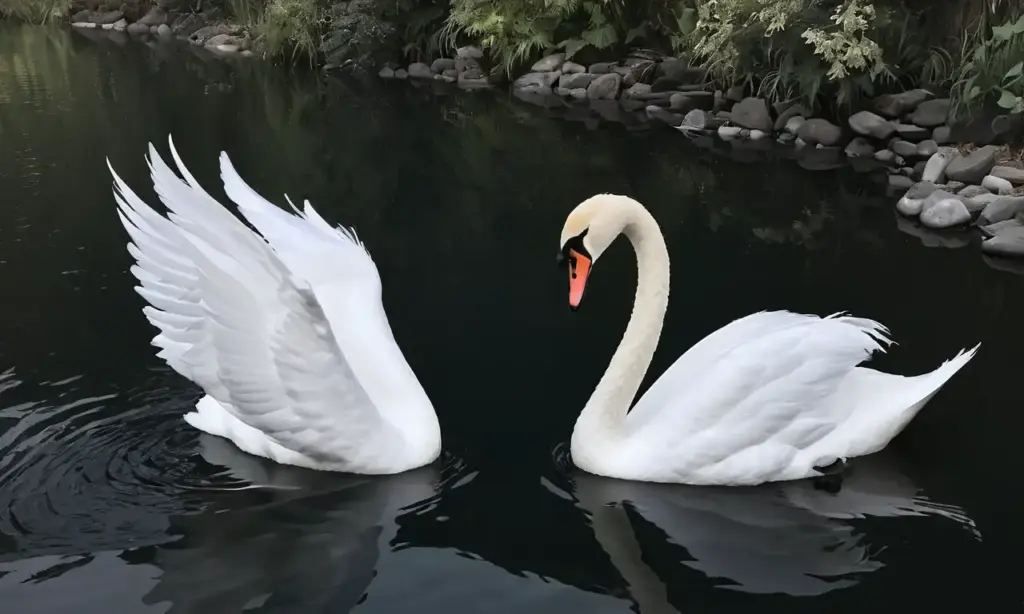 Un elegante cisne en un fondo sereno evoca belleza y pureza a través de suaves líneas y sutiles texturas
