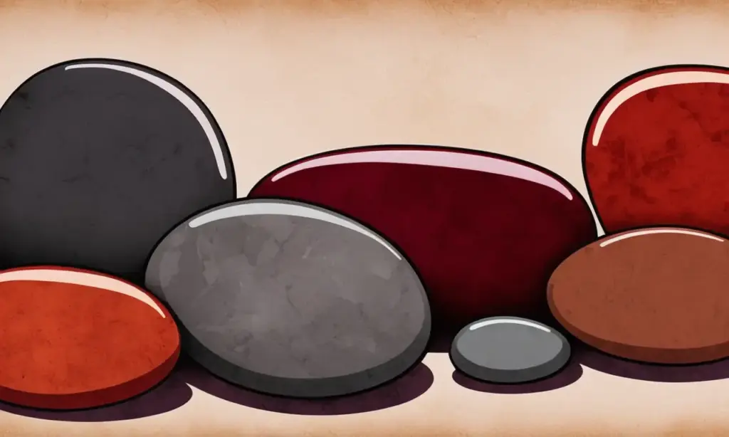 Piedras granate muestran tonos rojos vivos