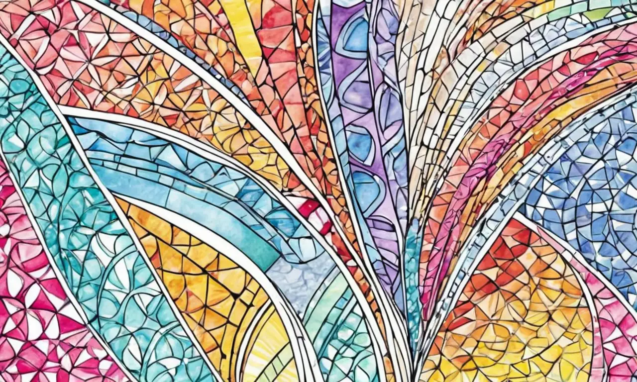 Colores vibrantes y texturas contrastantes se combinan en una composición dinámica y atractiva