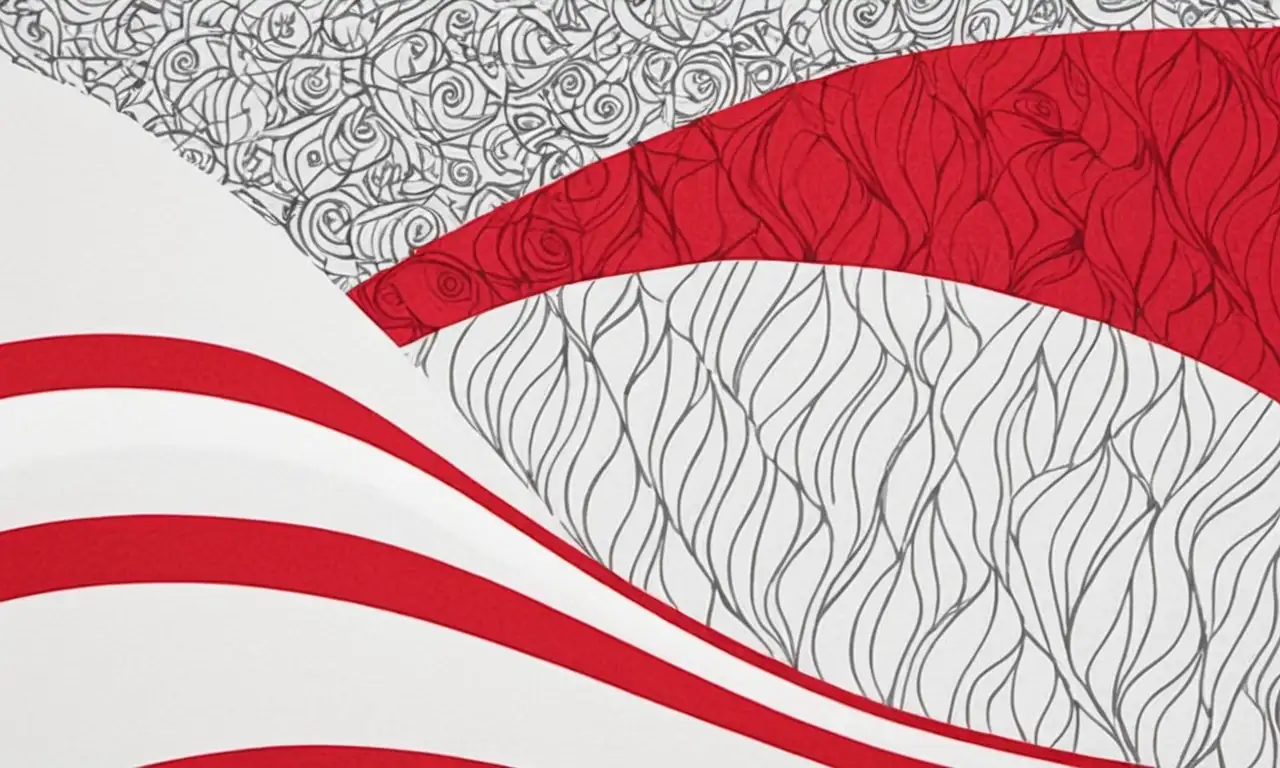Composición vibrante y equilibrada de curvas, colores y texturas que evocan emociones y narrativas culturales