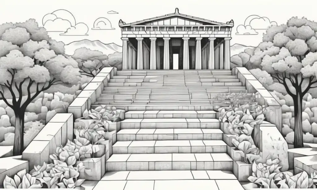 Un lienzo dividido que contrasta la suavidad de Atenas con la rigidez de Esparta