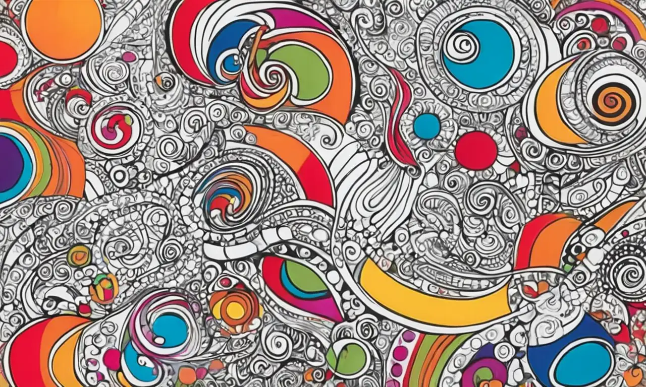 Una obra maestra visual que fusiona colores, texturas y formas en una composición cautivadora