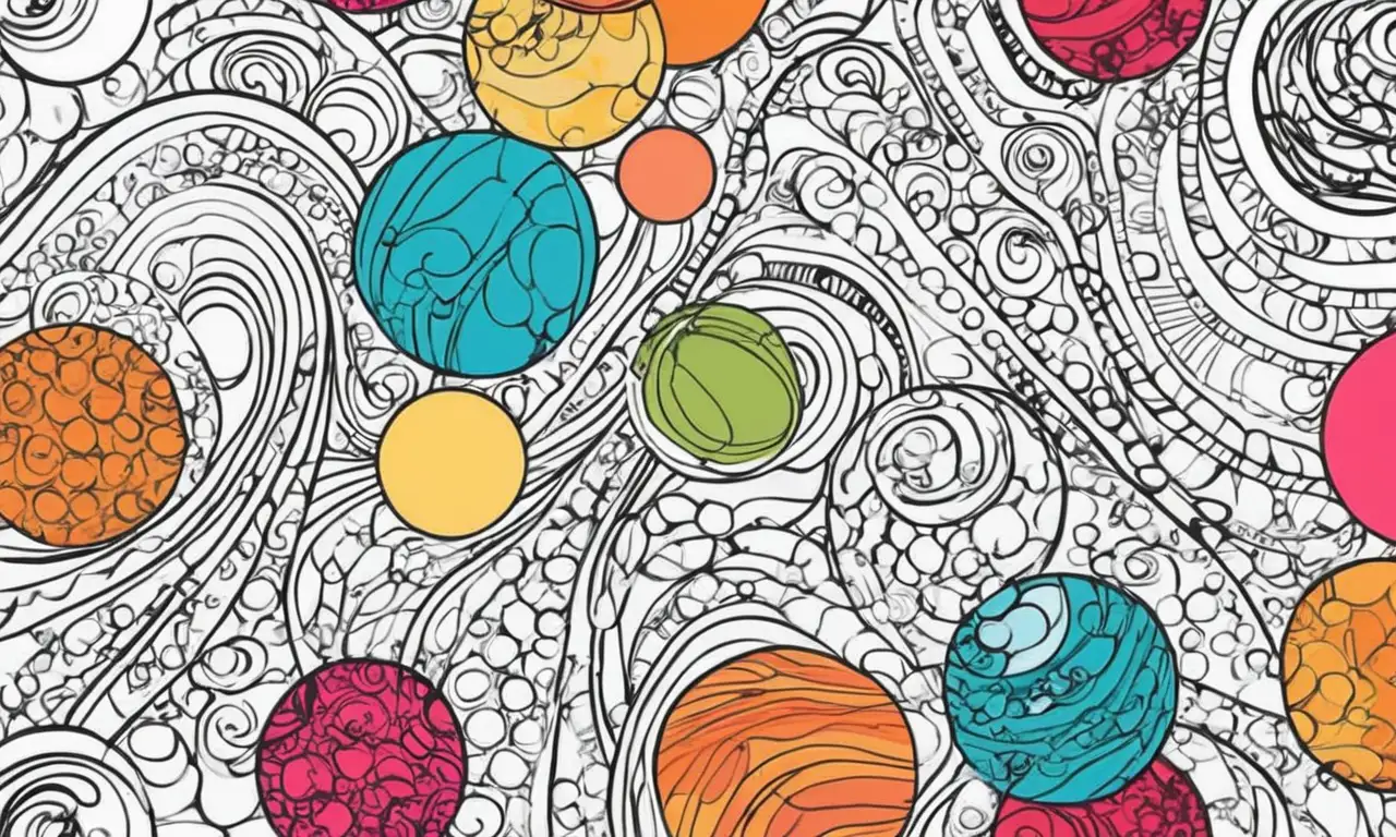 Una obra artística combina líneas audaces, sombras suaves, colores vibrantes y texturas intrincadas para crear profundidad y emoción