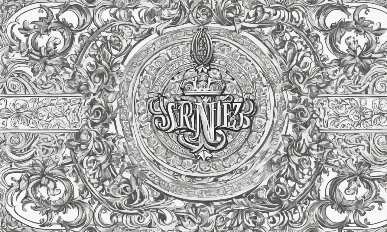 El diseño del escudo de la familia Sánchez combina líneas intrincadas, texturas ricas y elementos decorativos que evocan su historia y nobleza