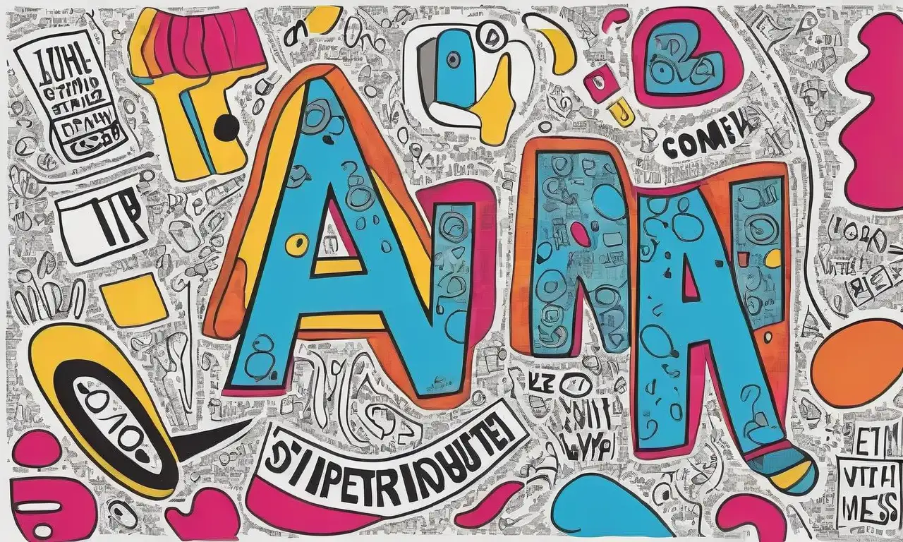 Estilo visual caótico y dinámico con contrastes y elementos juguetones