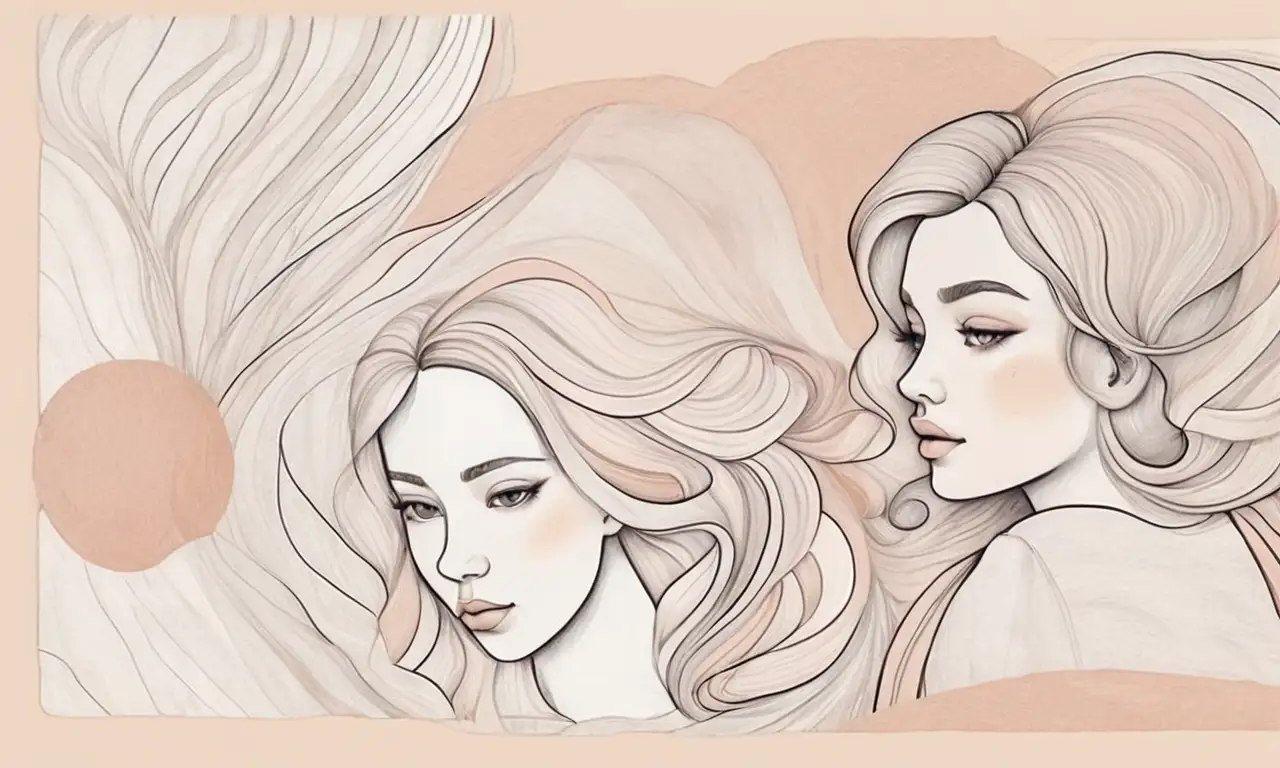 Colores suaves y texturas que evocan emociones y recuerdos en una composición cohesiva