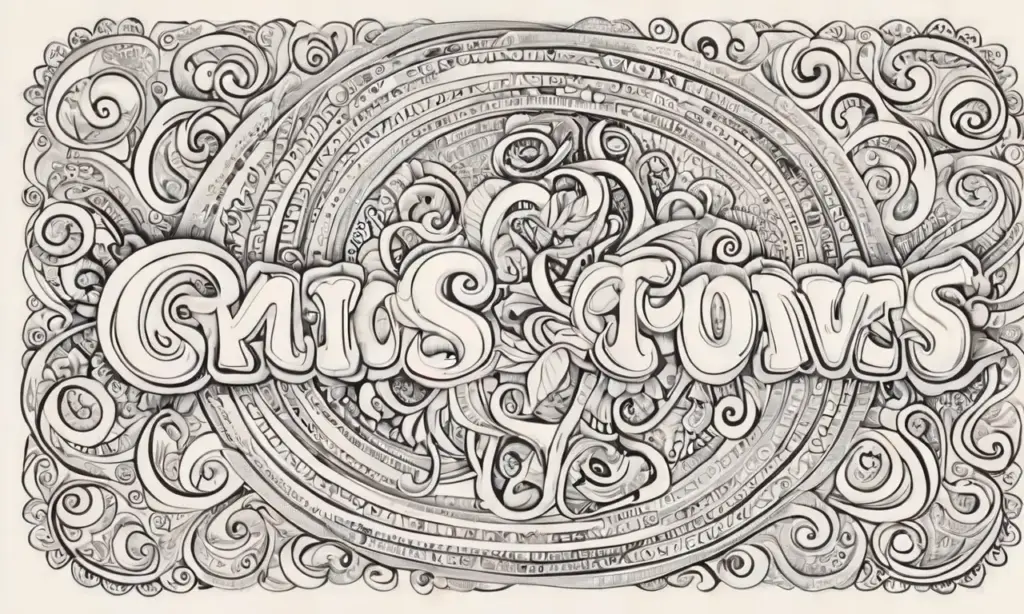 Diseño vibrante y dinámico con letras ornamentadas