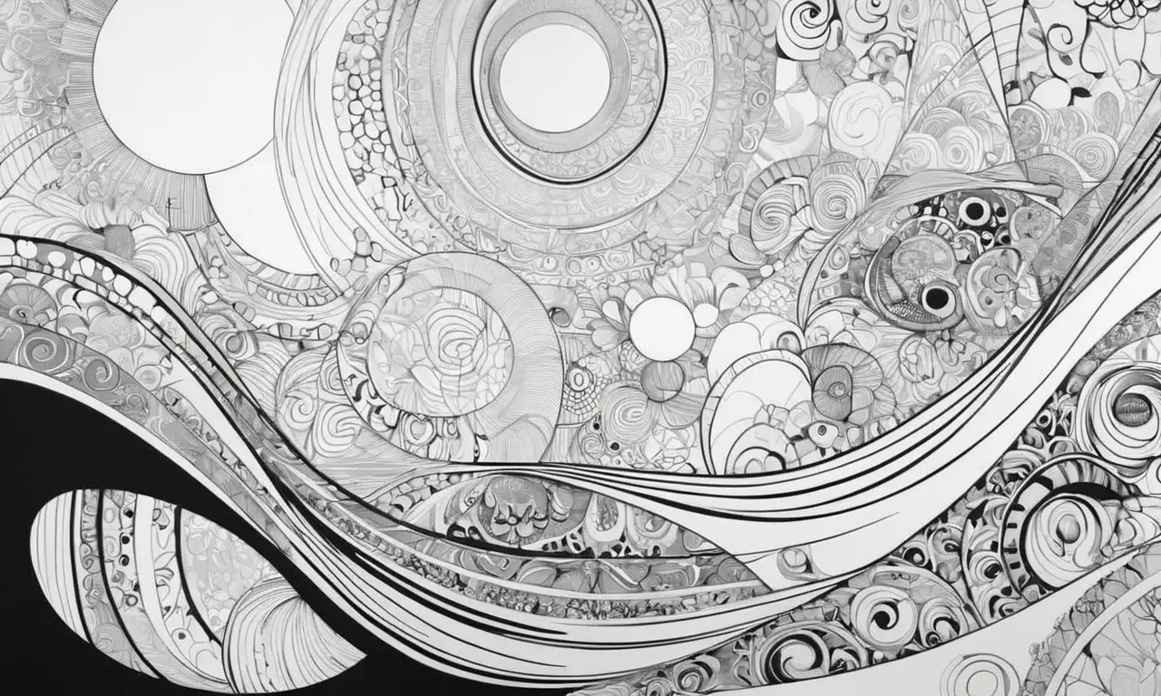 Diseño dinámico y equilibrado con líneas expresivas, texturas ricas y un uso armónico del color