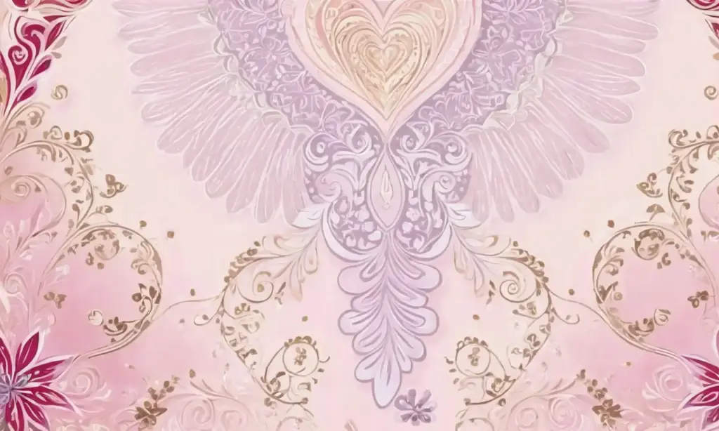 Corazones entrelazados con trazos delicados y colores suaves