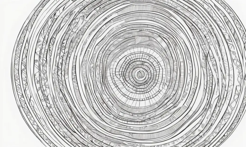 El dibujo combina líneas curvas